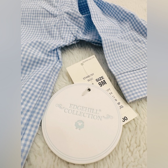 Gingham button-down shirt 9m - Picture 5 of 6